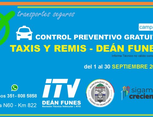 Control Preventivo Gratuito de Taxis y Remis de Deán Funes